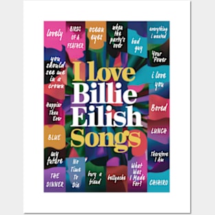 Love Billie Eilish Songs Posters and Art